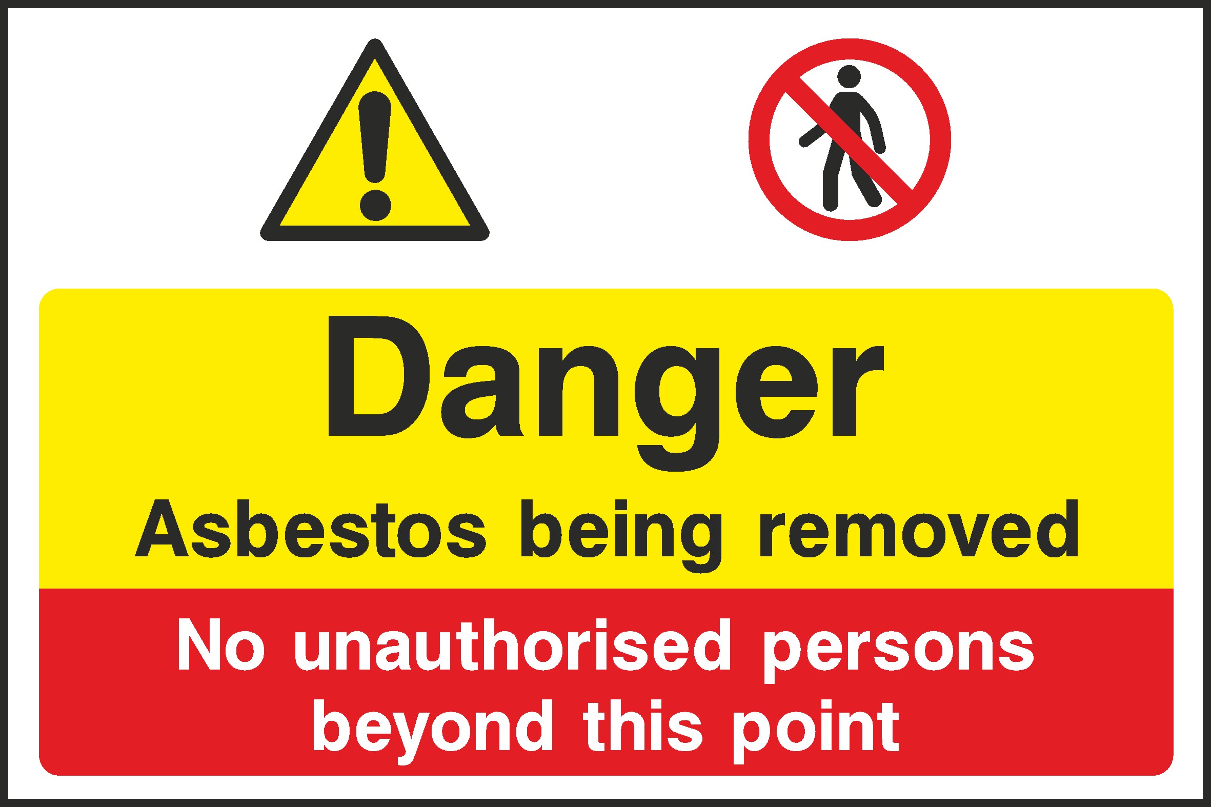 Asbestos Being Removed Signs and Stickers