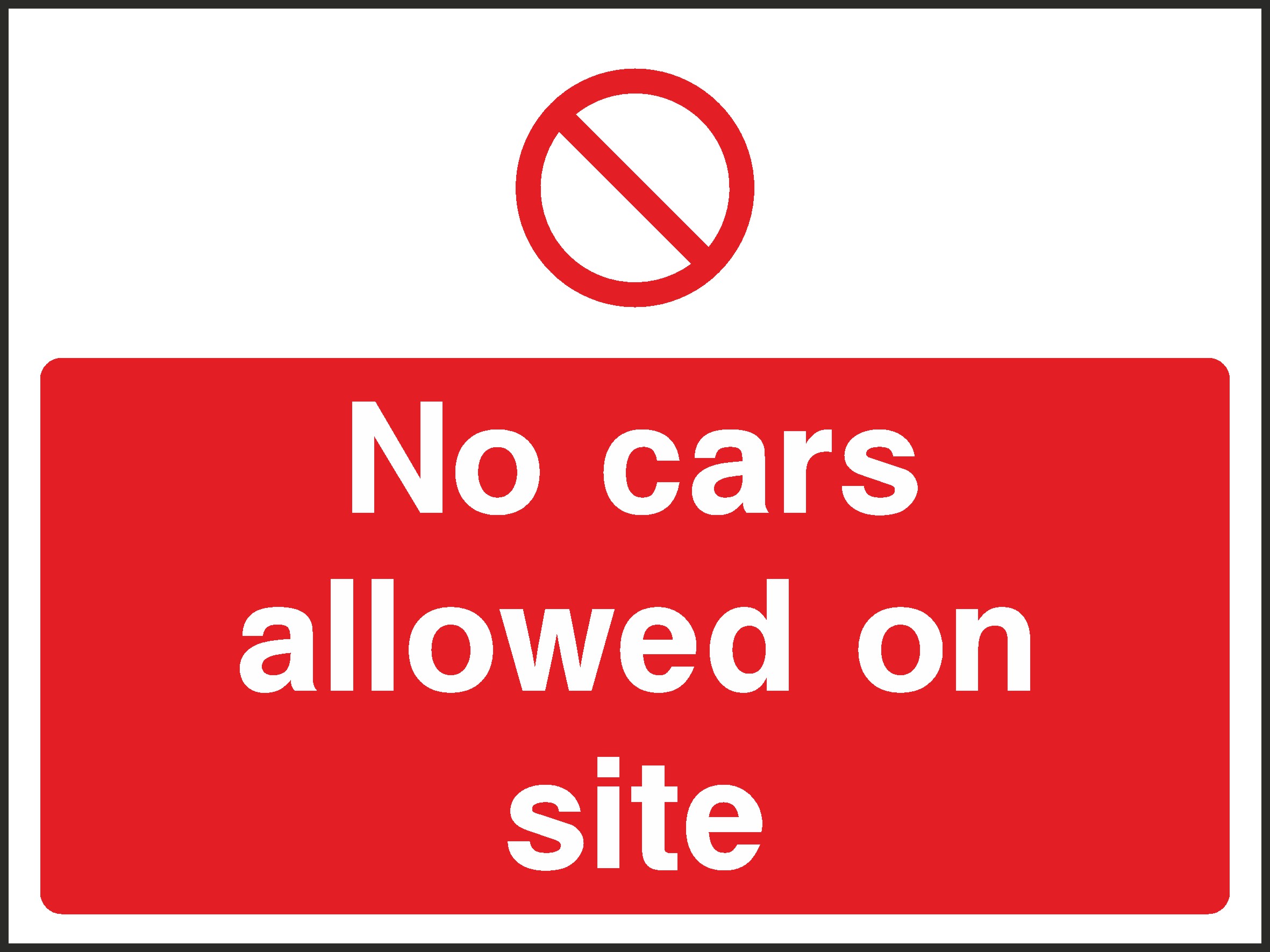 No Cars Allowed Signs and Stickers