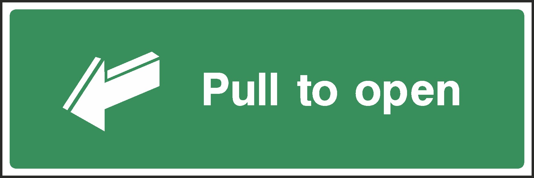 Pull To Open Signs and Stickers