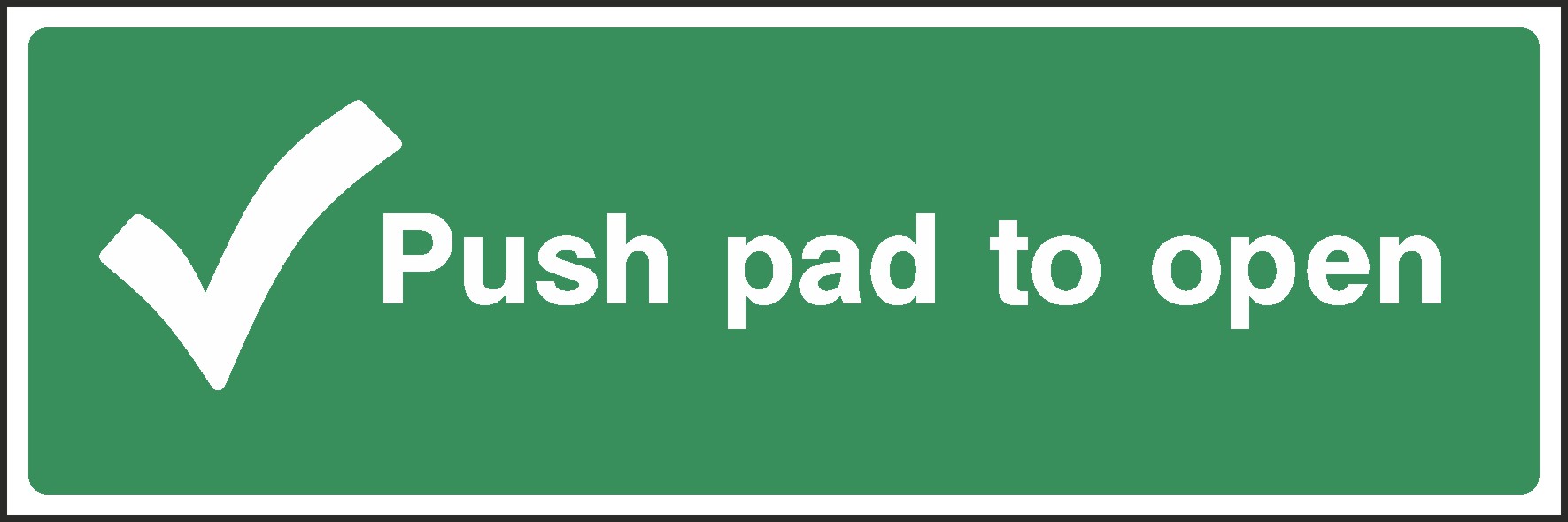 Push Pad To Open Signs and Stickers