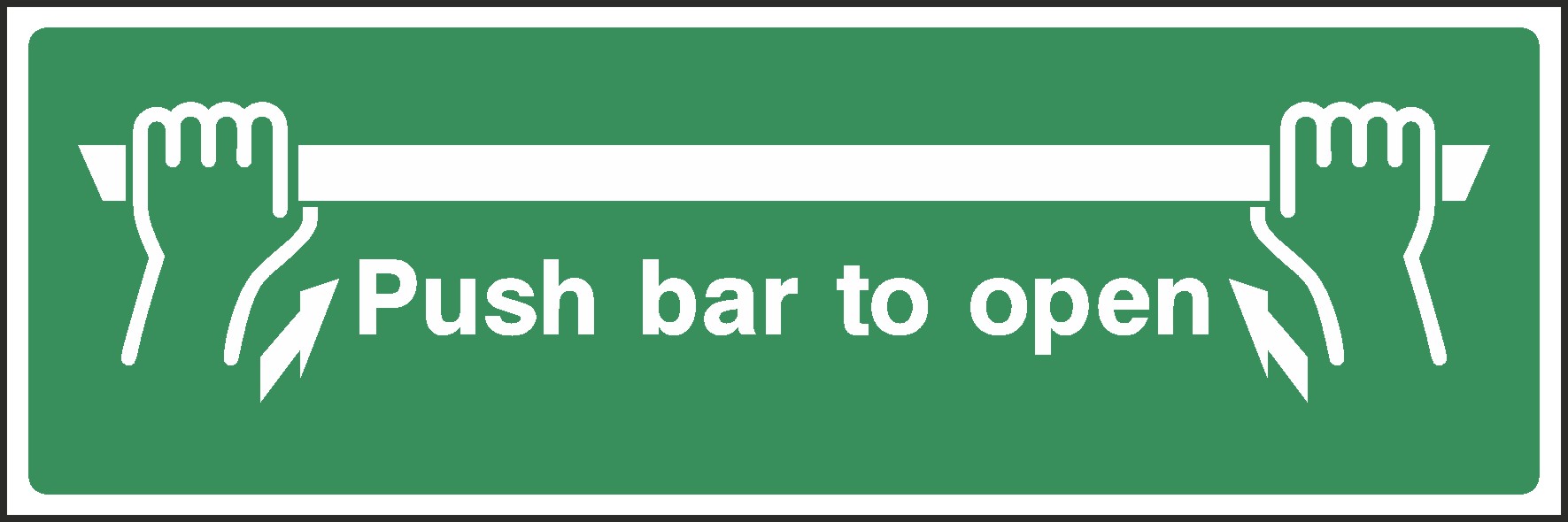 Push Bar To Open Signs and Stickers