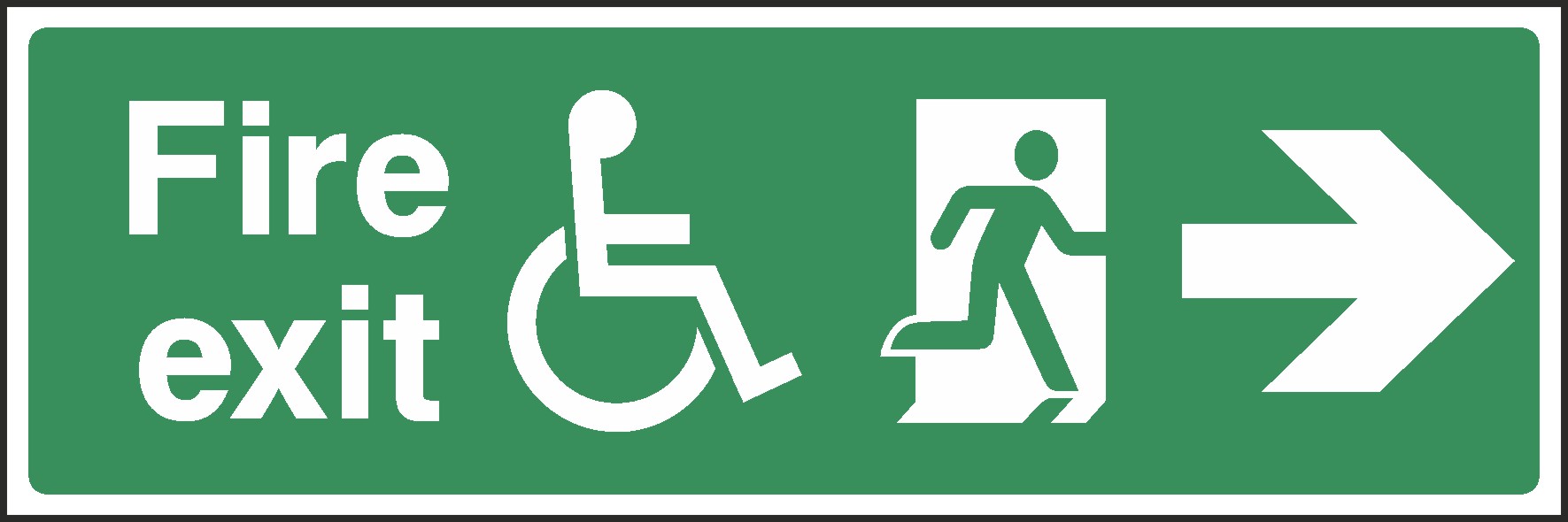 Fire Exit This Way Signs and Stickers