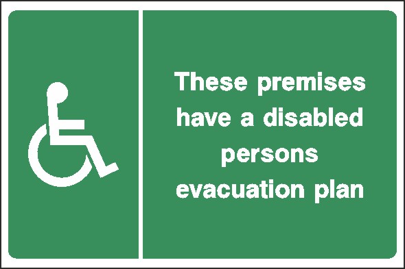 Disabled Persons Evacuation Signs and Stickers