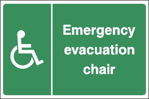 Evacuation Chair Signs and Stickers
