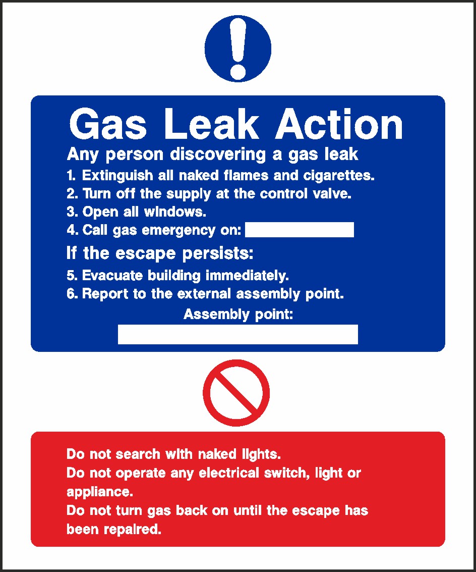 Fire Action Plan Signs and Stickers