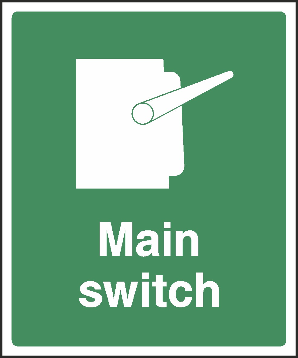 Main Switch Signs and Stickers