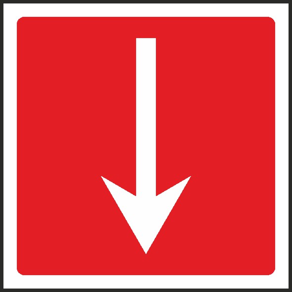 Fire Equipment Arrow Signs and Stickers