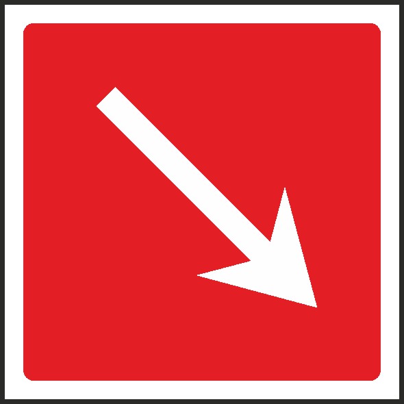 Fire Equipment Arrow Signs and Stickers
