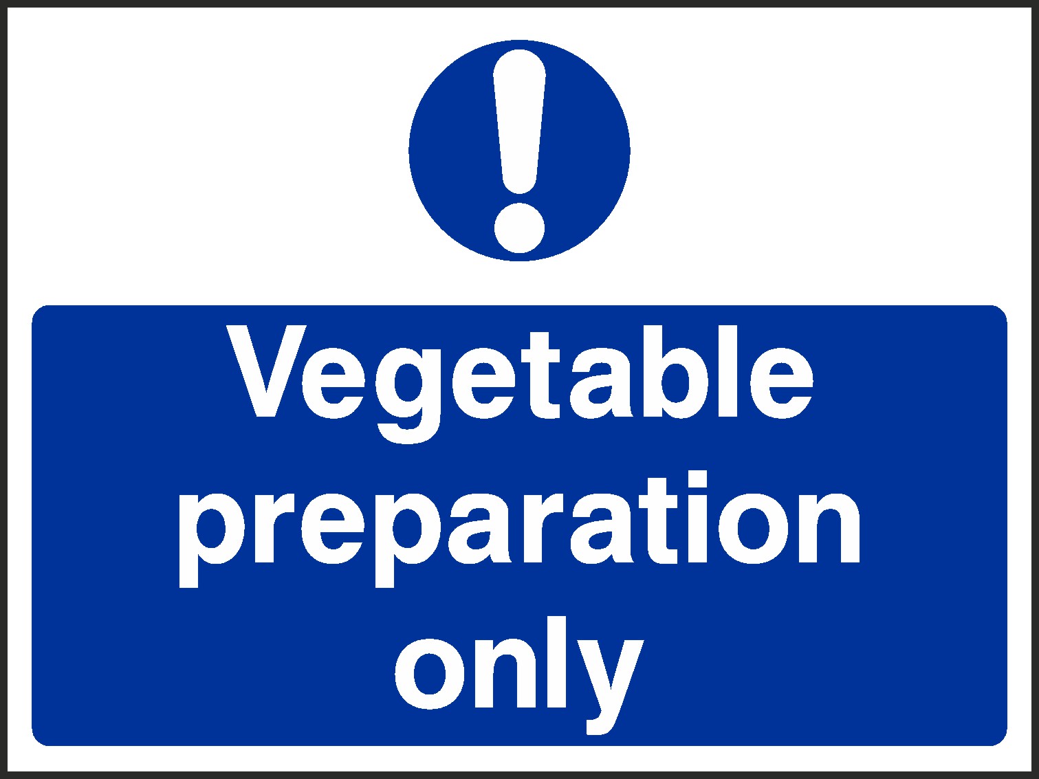 Vegetable Preparation Signs and Stickers