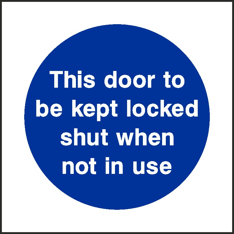 Keep Locked Signs and Stickers