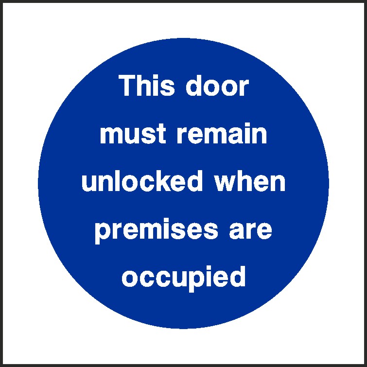 Keep Unlocked When Occupied Signs and Stickers