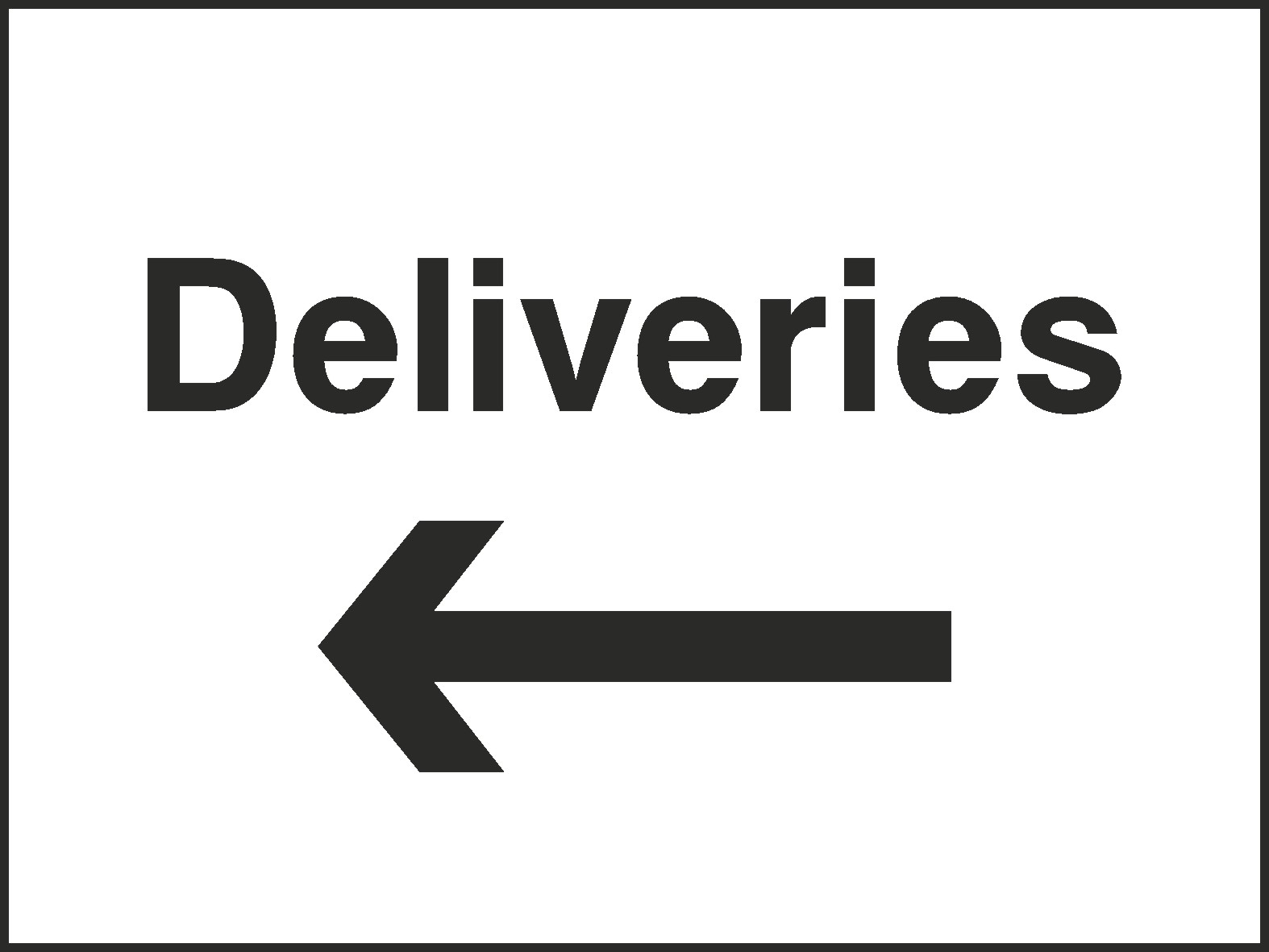 Deliveries Signs and Stickers