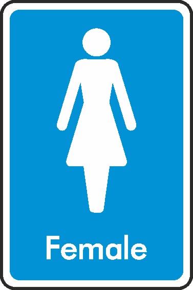 Females Only Signs and Stickers