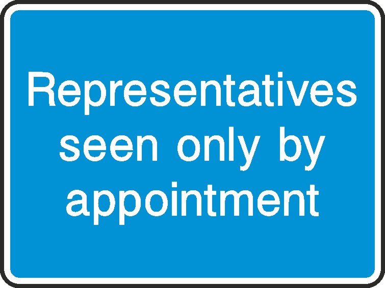Seen Only By Appointment Signs and Stickers