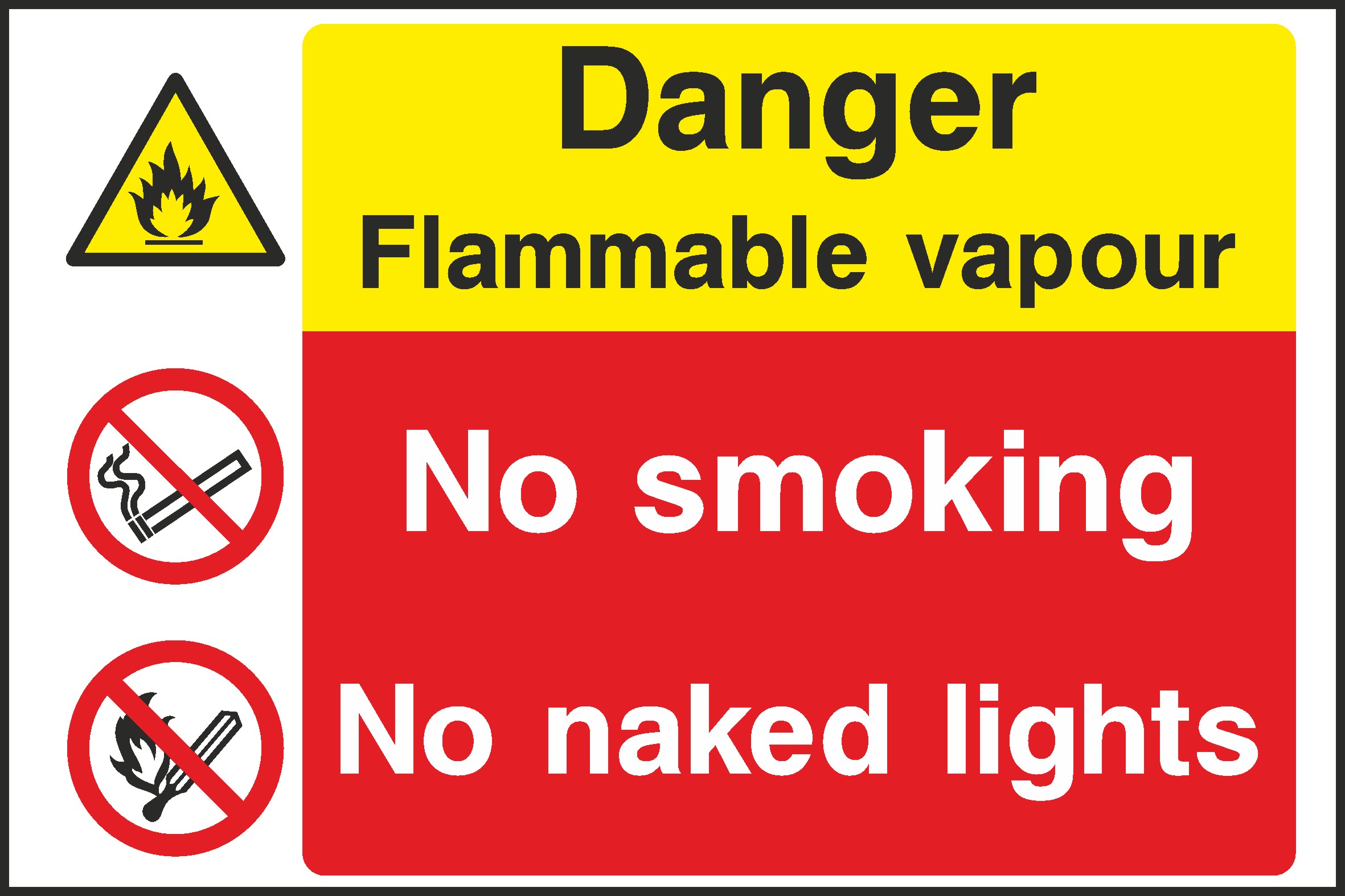 Flammable Vapour Signs and Stickers
