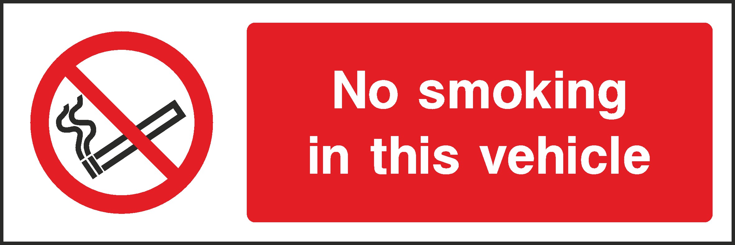 No Smoking Public In Vehicle Signs and Stickers