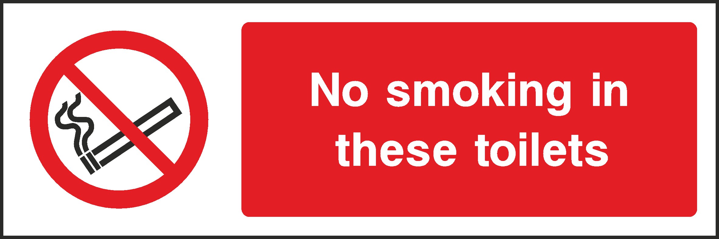 No Smoking Public In Toilets Signs and Stickers