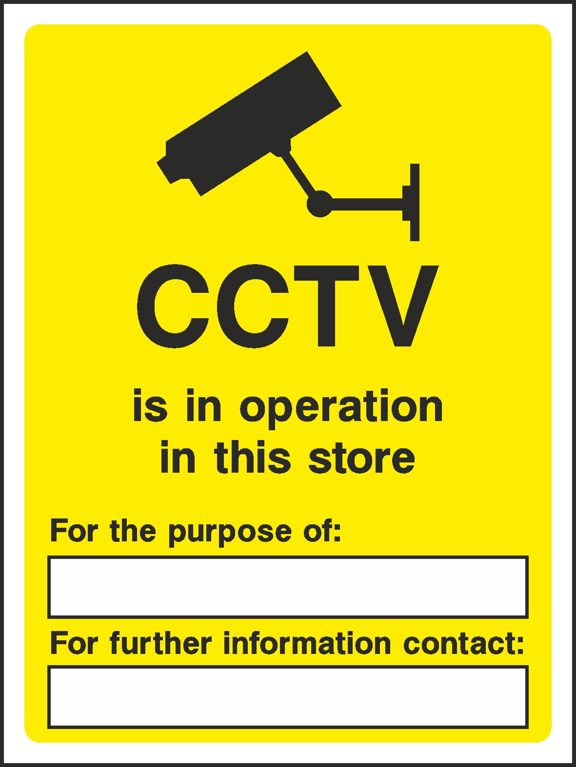 Cctv In Store Signs and Stickers