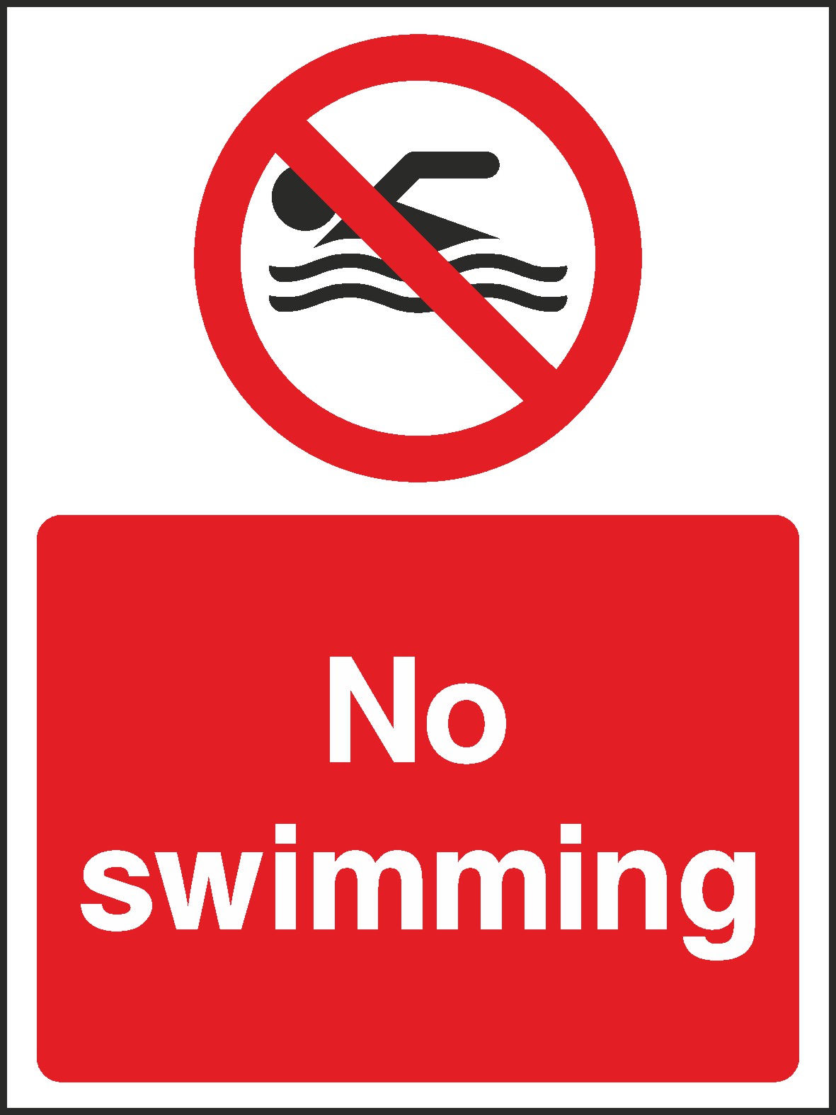 No Swimming Signs and Stickers