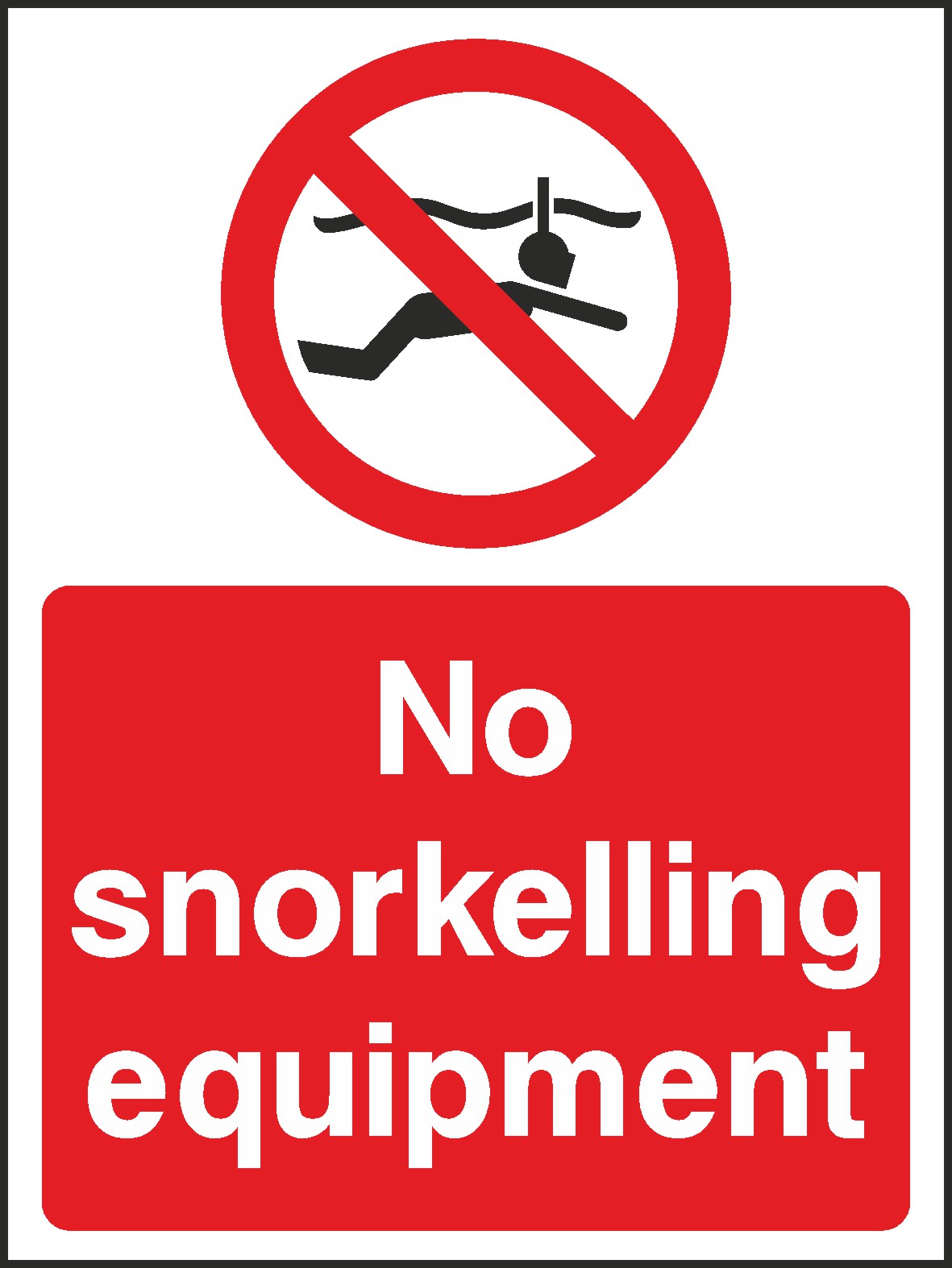 No Snorkelling Signs and Stickers