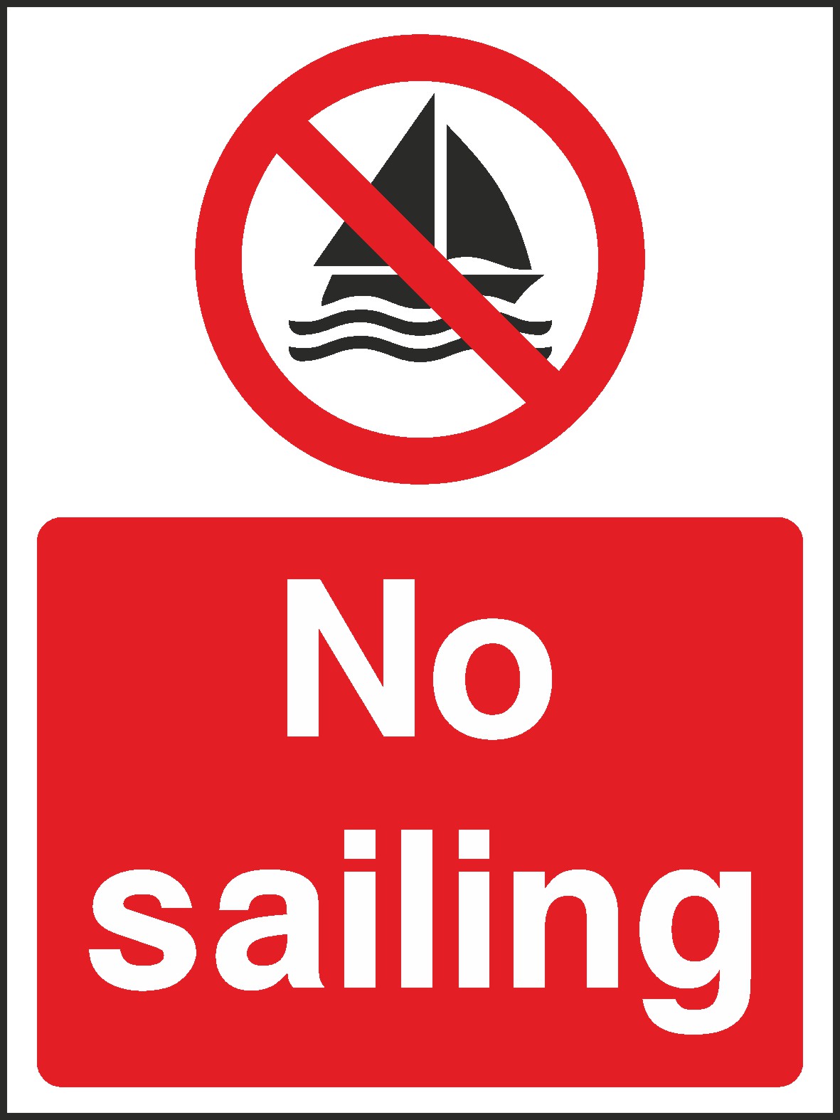 No Sailing Signs and Stickers