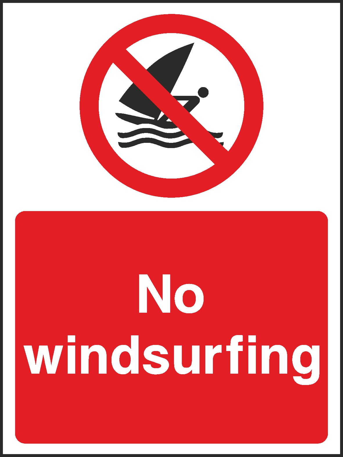 No Windsurfing Signs and Stickers