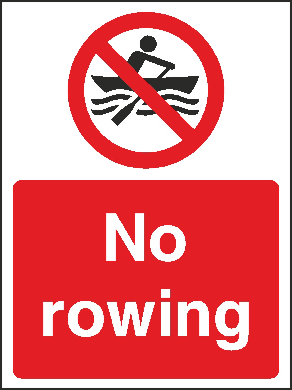 No Rowing Signs and Stickers