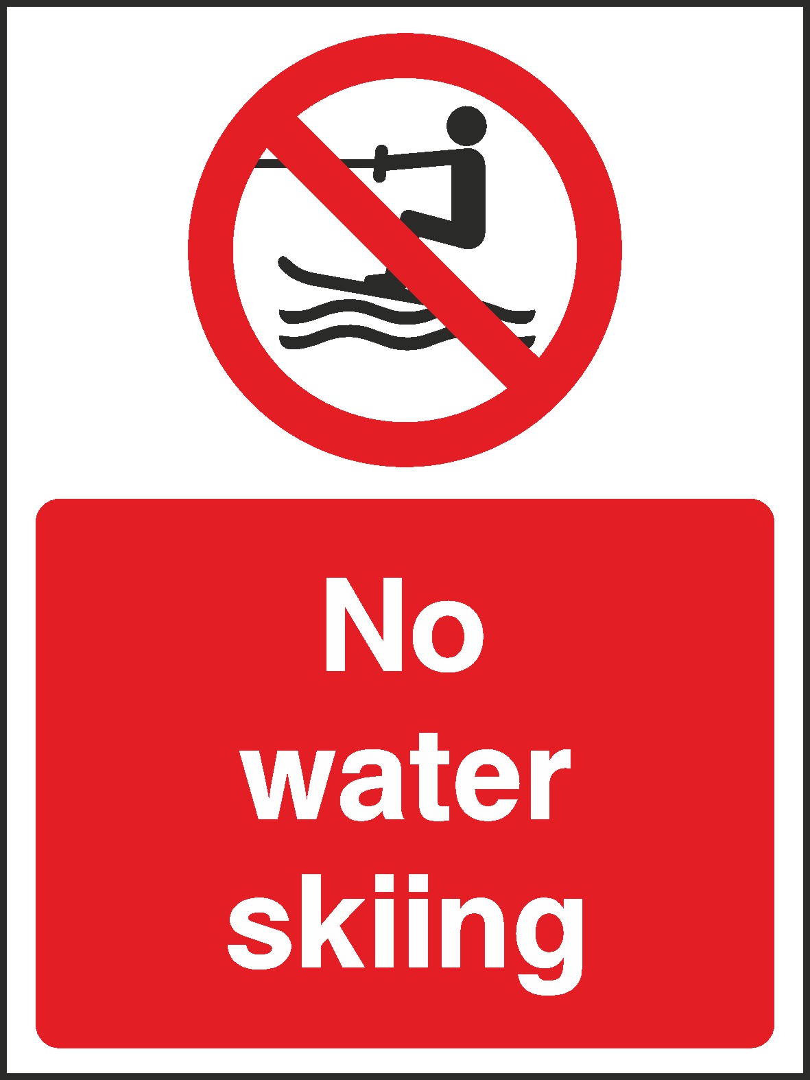 No Water Skiing Signs and Stickers