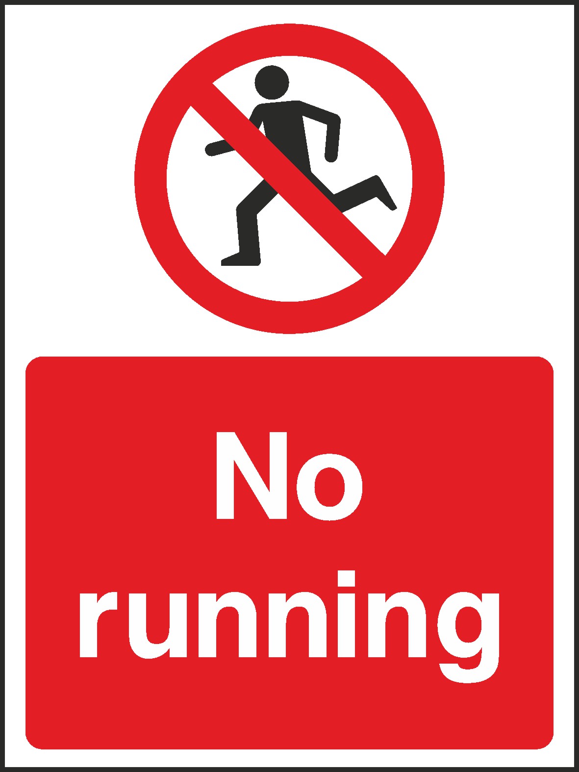 No Running Signs and Stickers