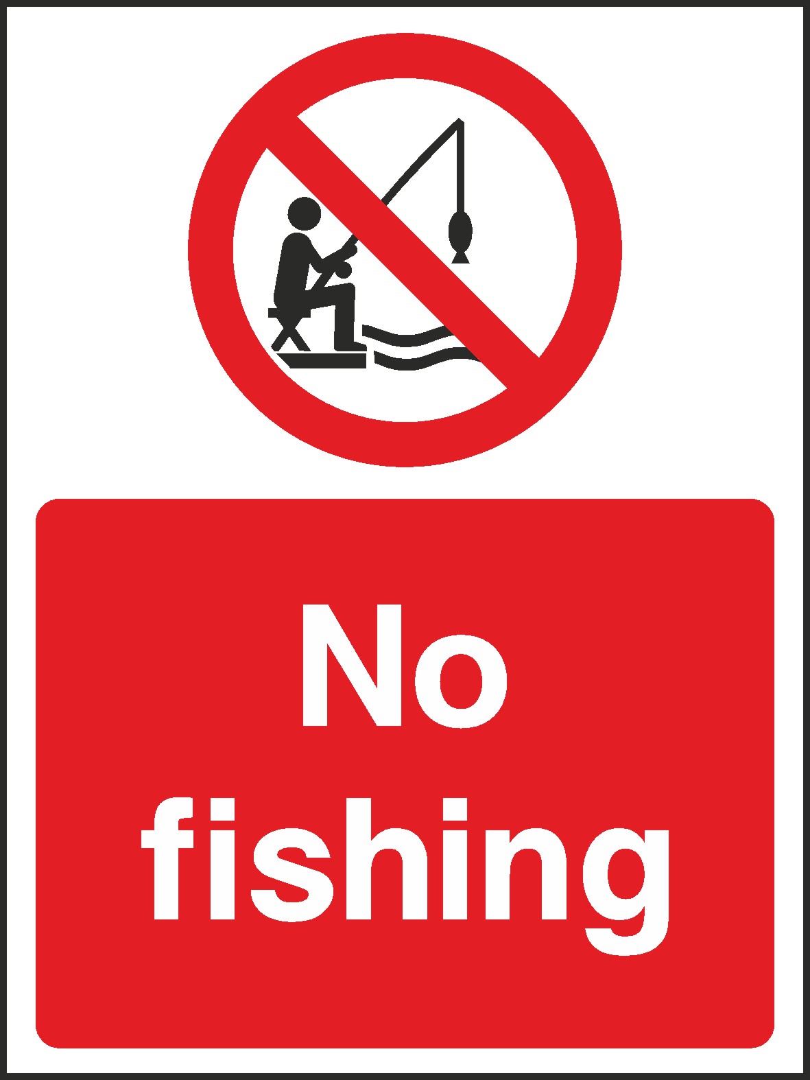 No Fishing Signs and Stickers