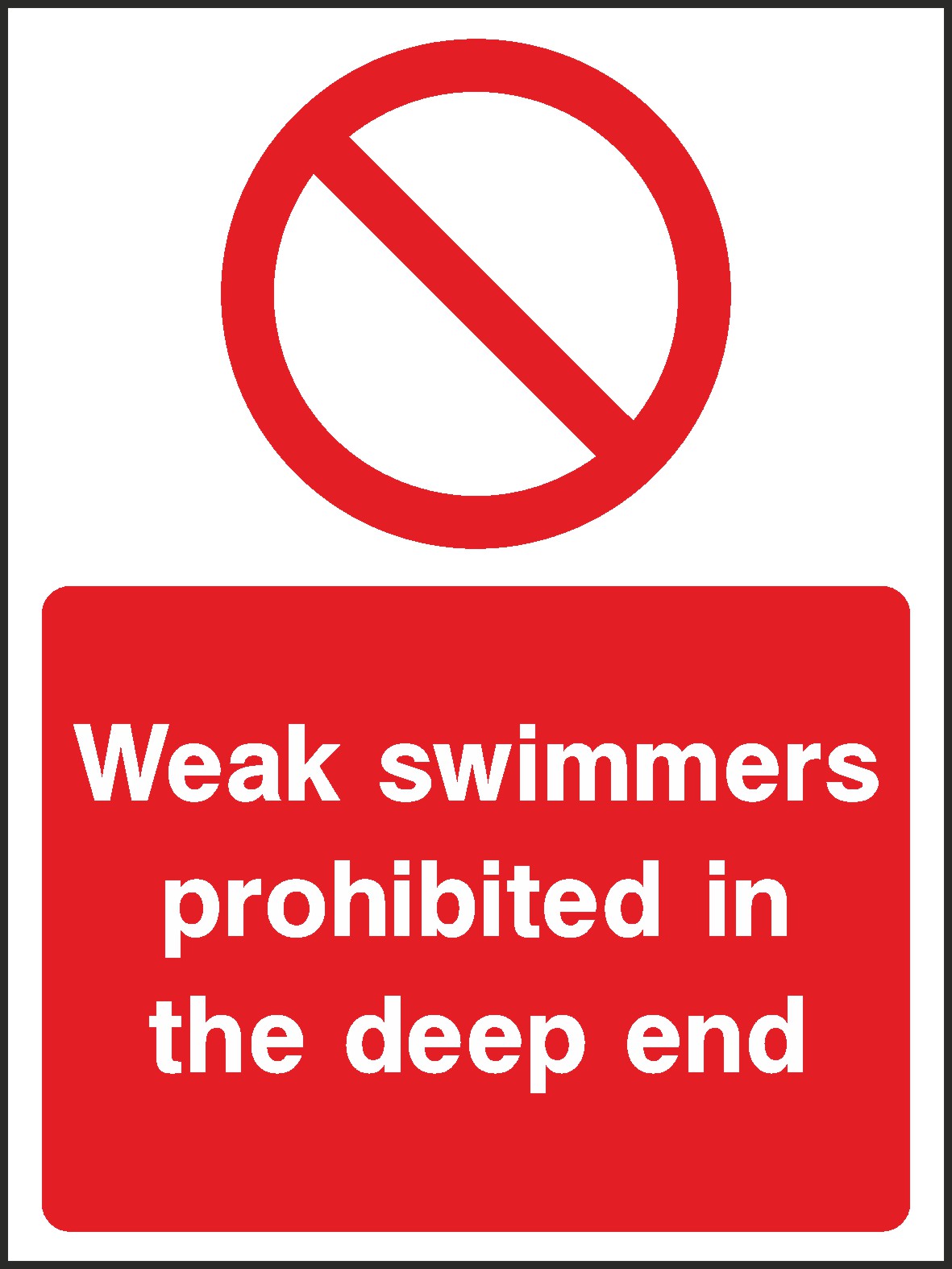 Weak Swimmers Signs and Stickers