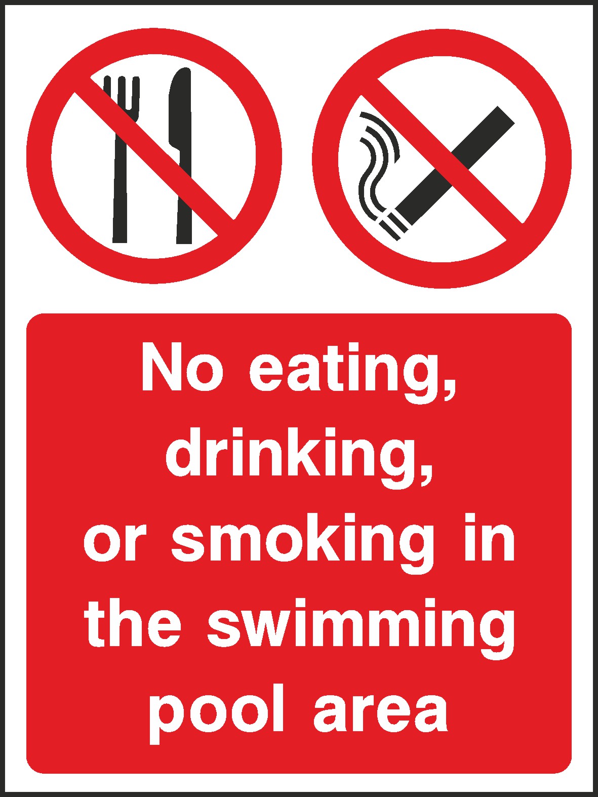 Pool Area Signs and Stickers