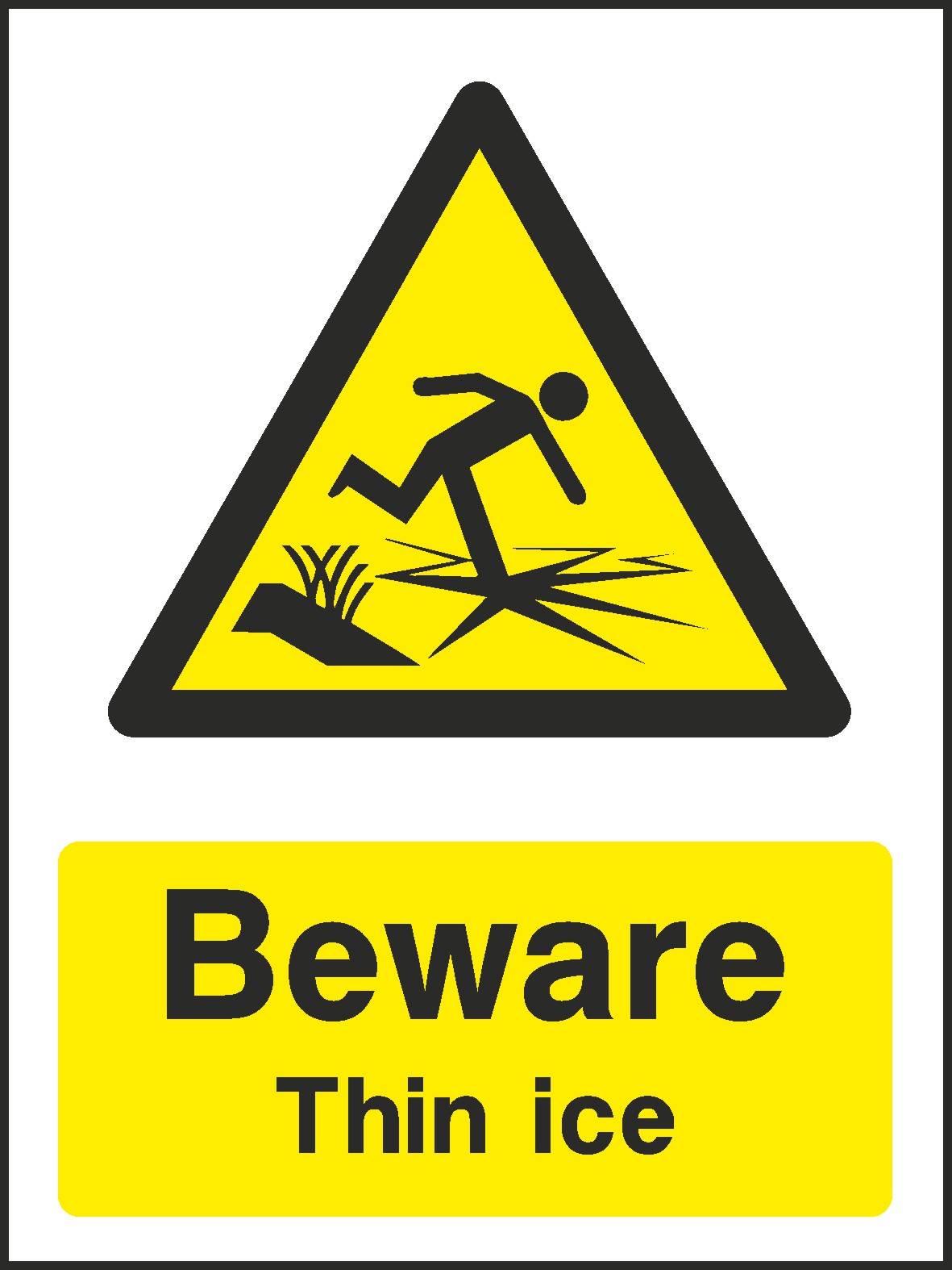 Thin Ice Signs and Stickers