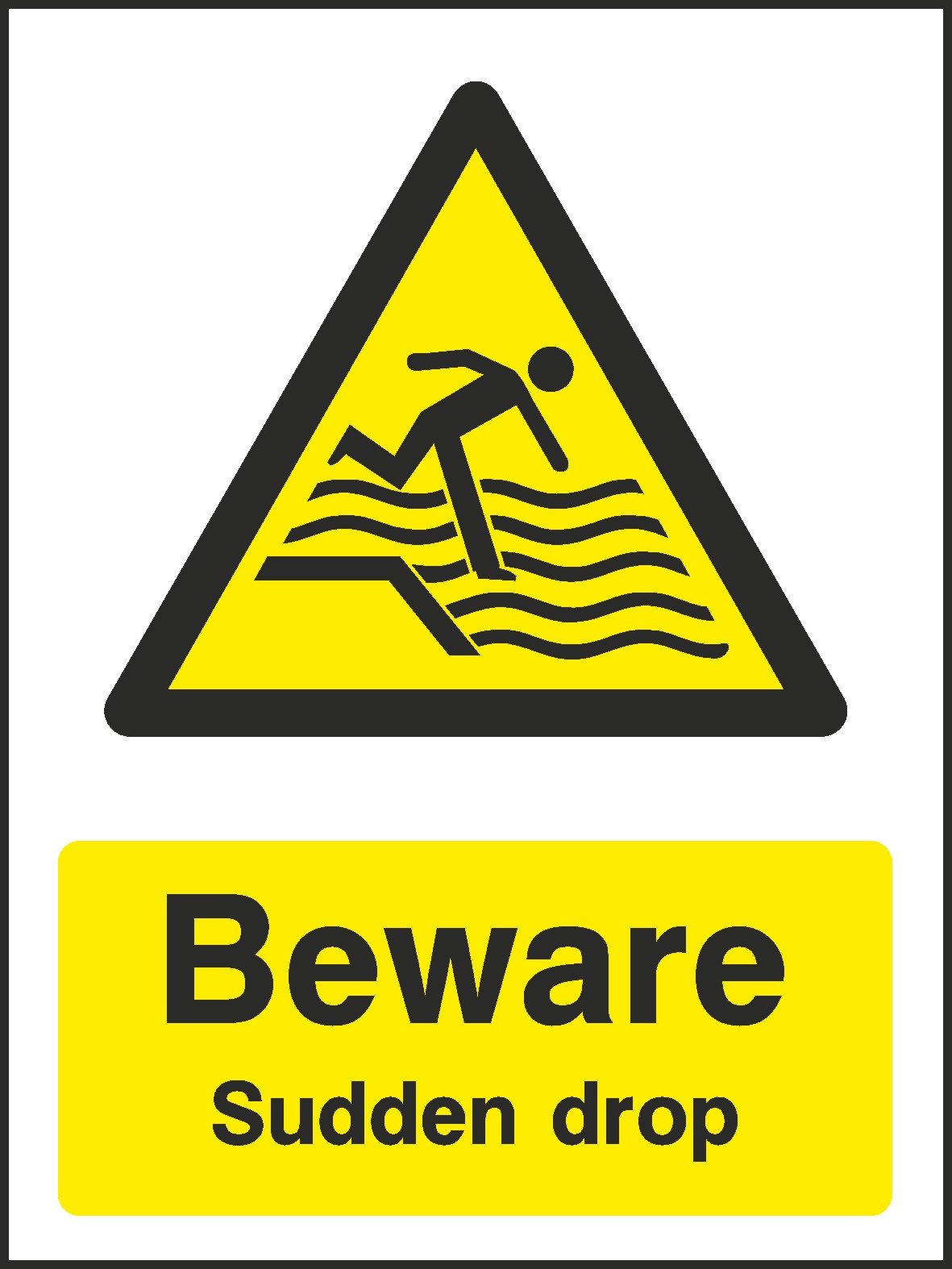Sudden Drop Signs and Stickers