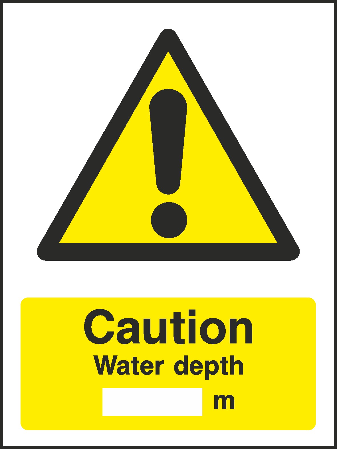 Water Depth Signs and Stickers