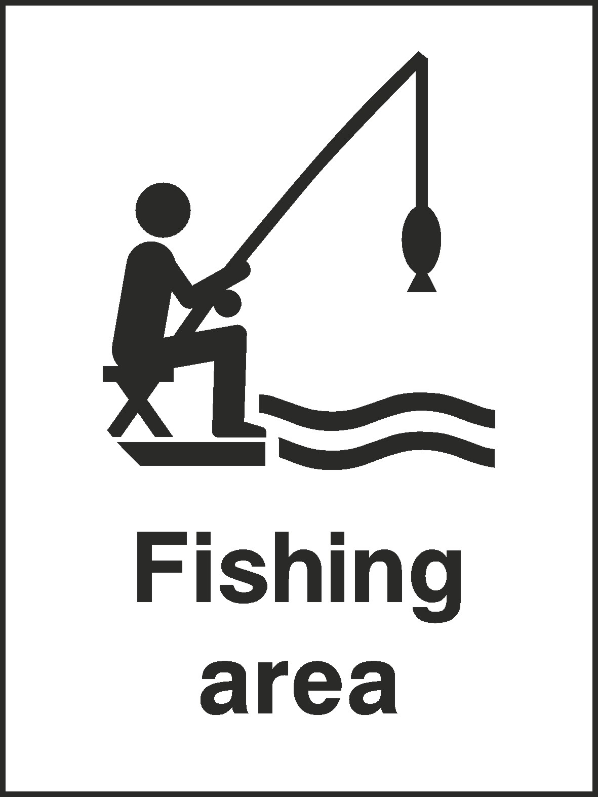 Fishing Area Signs and Stickers