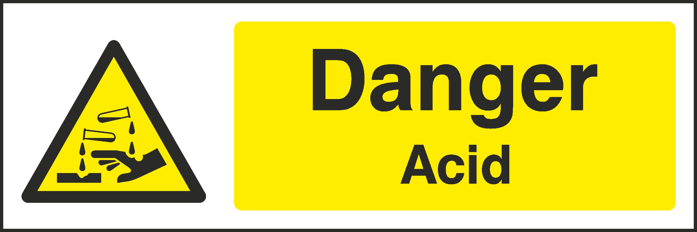 Danger Acid Signs and Stickers