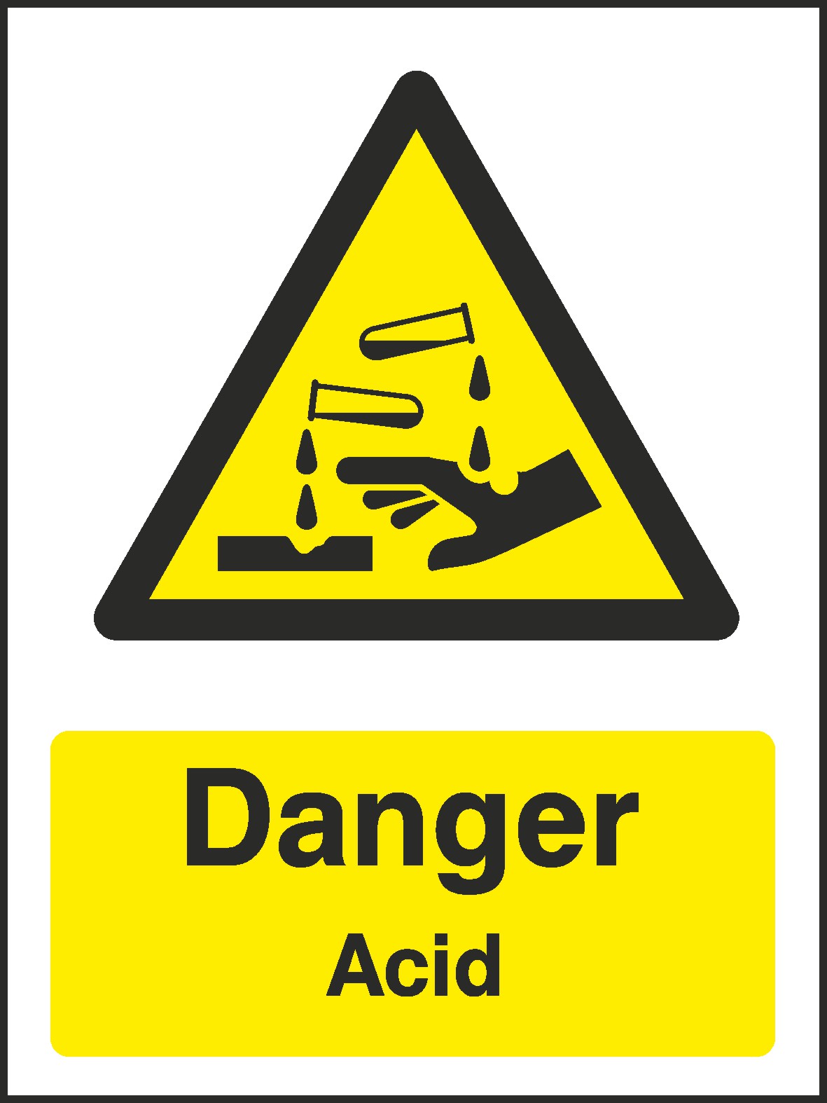Danger Acid Signs and Stickers