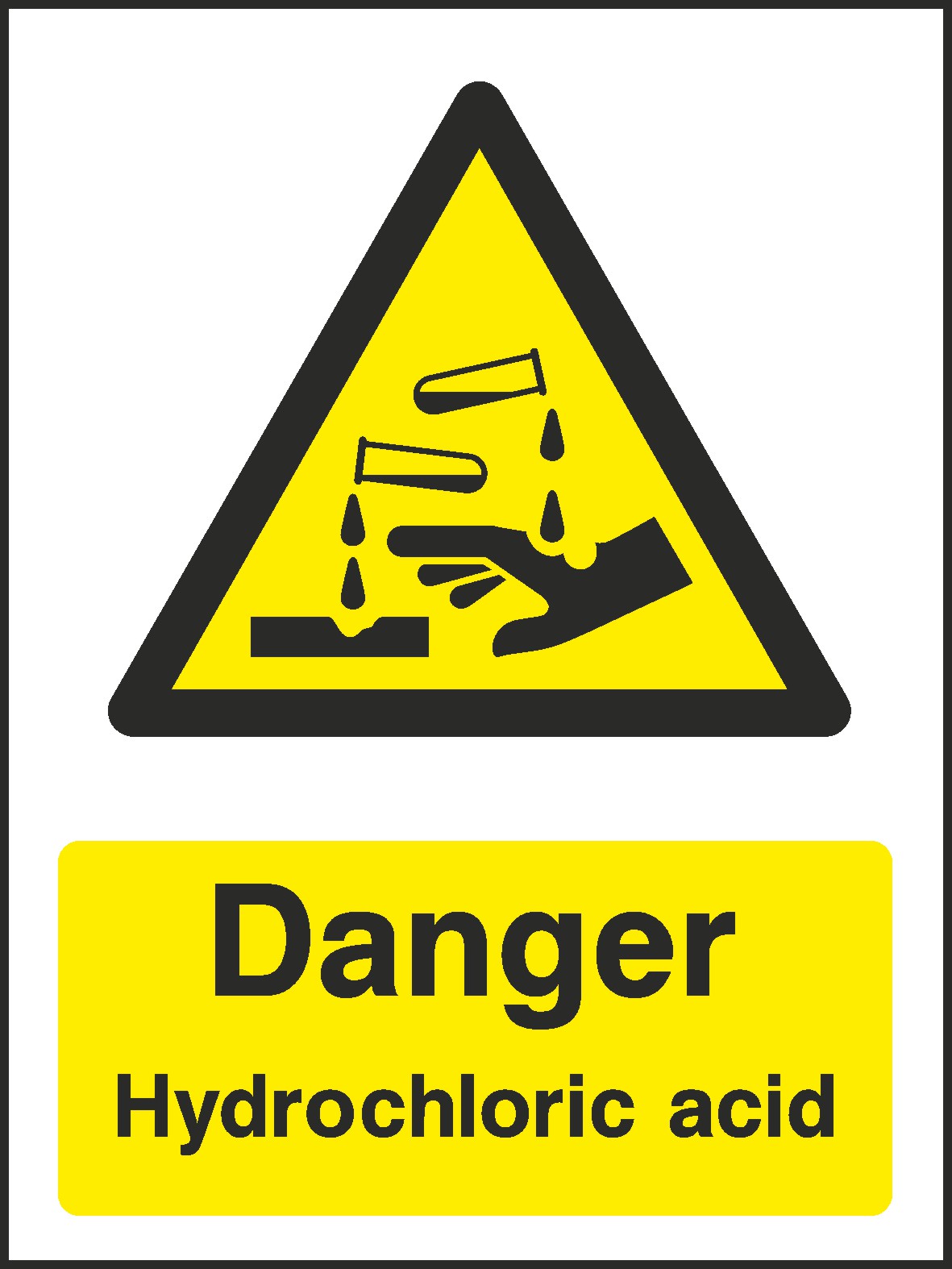 Hydrochloric Acid Signs and Stickers