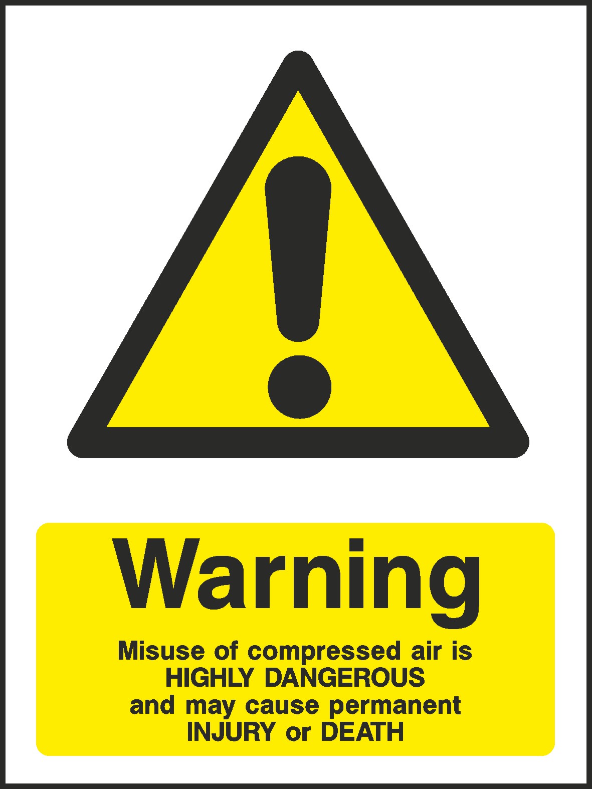 Compressed Air Signs and Stickers
