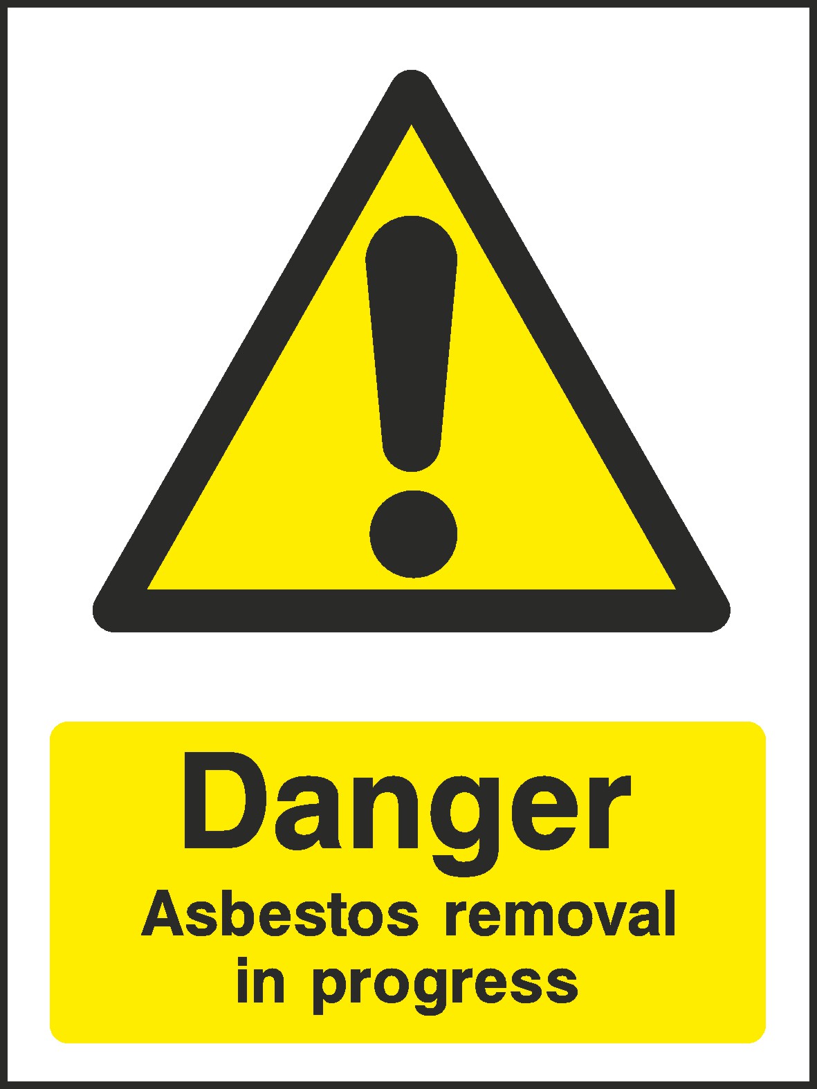 Asbestos Removal Signs and Stickers