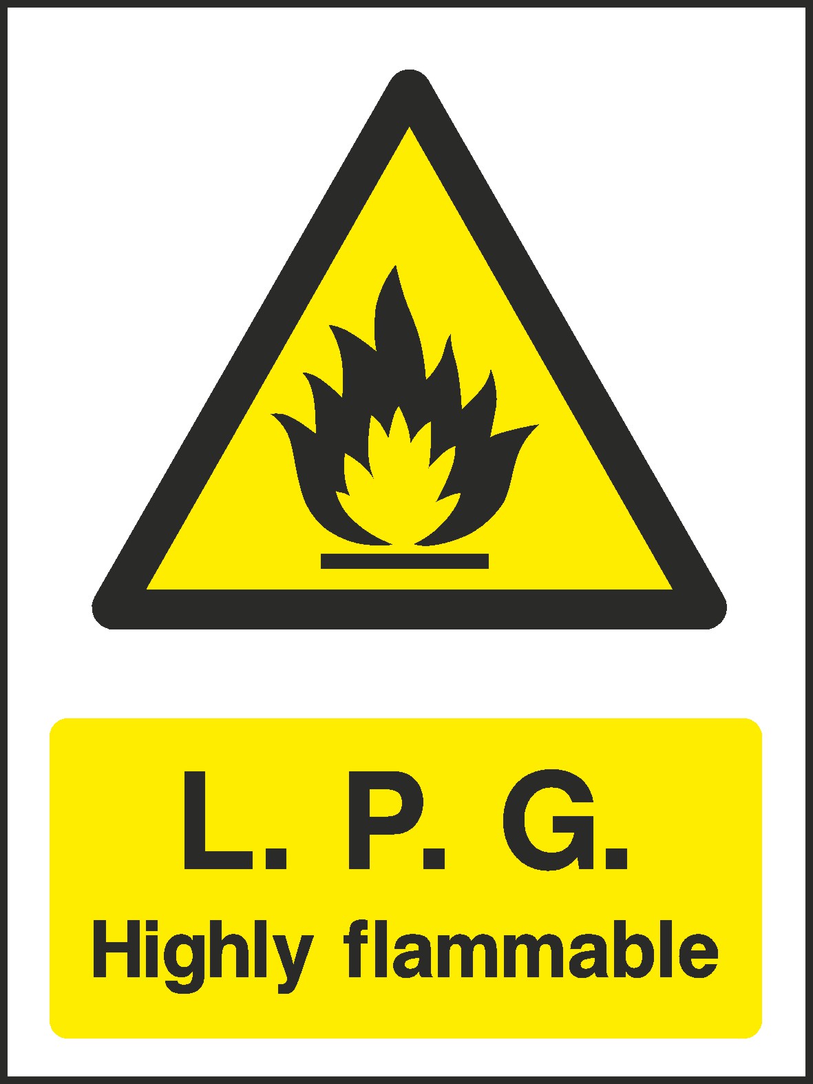 L..P..G Flammable Signs and Stickers