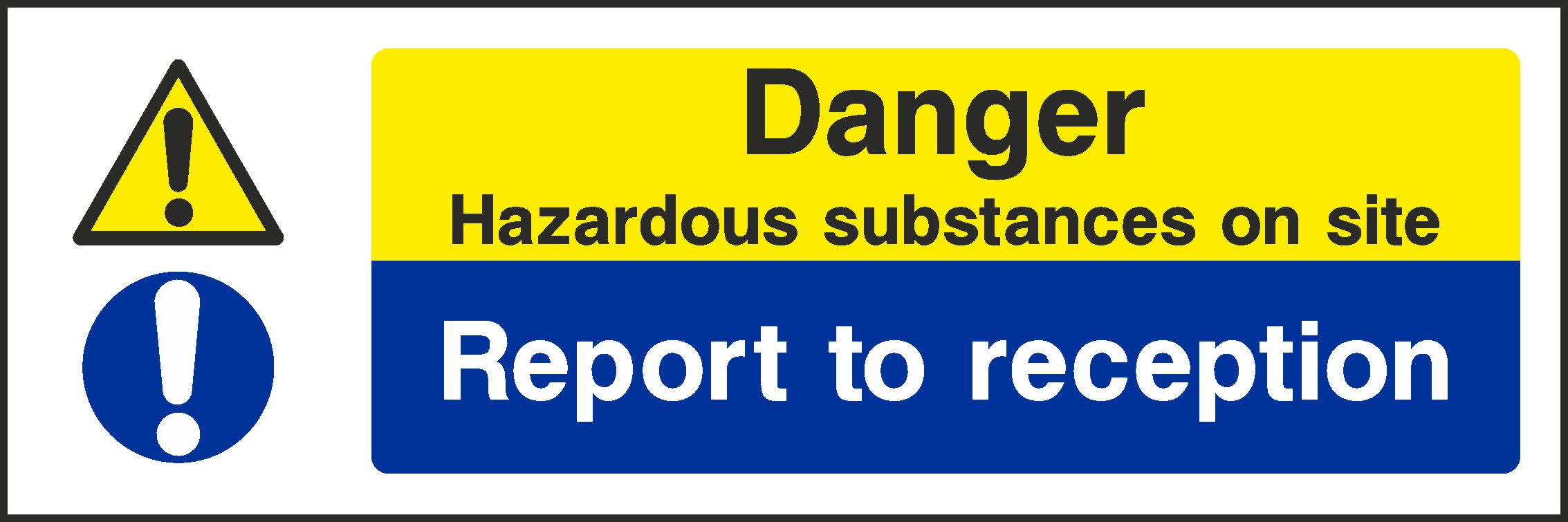 Report To Reception Signs and Stickers