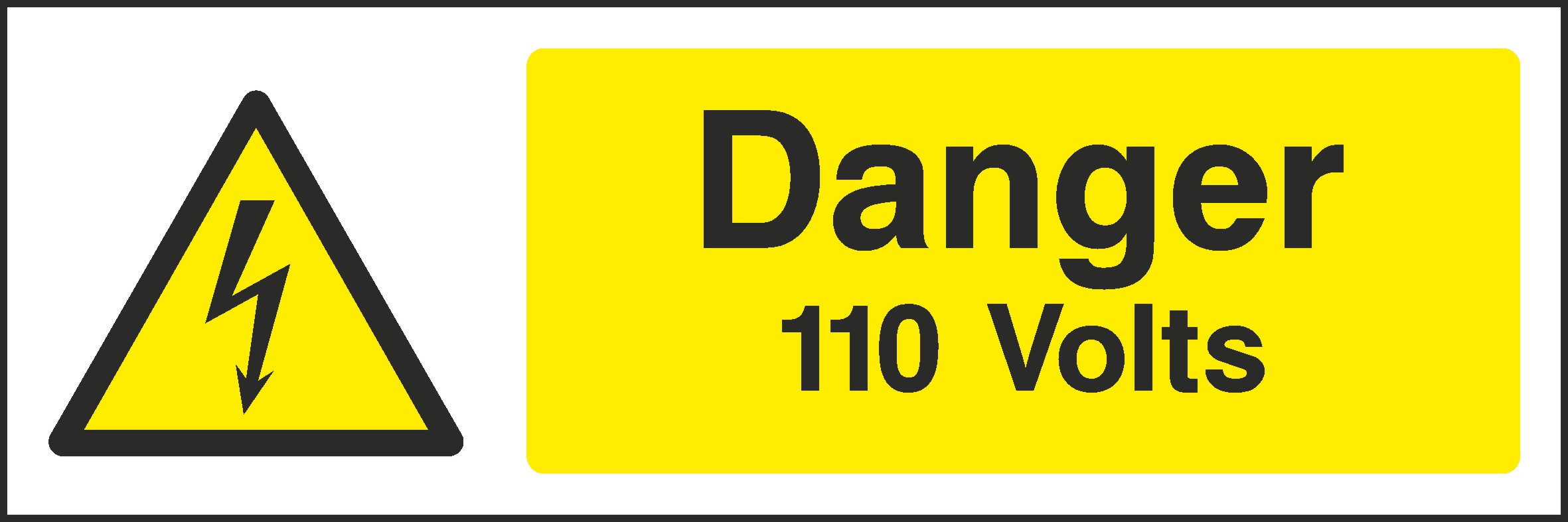 Danger 110 Volts Signs and Stickers