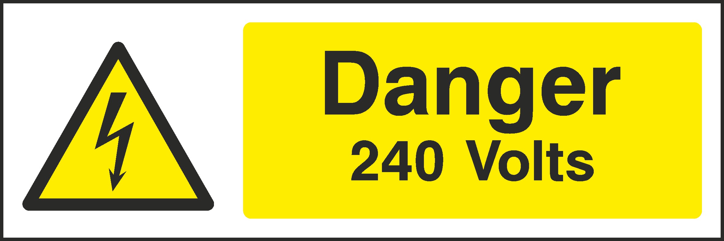 Danger 240 Volts Signs and Stickers