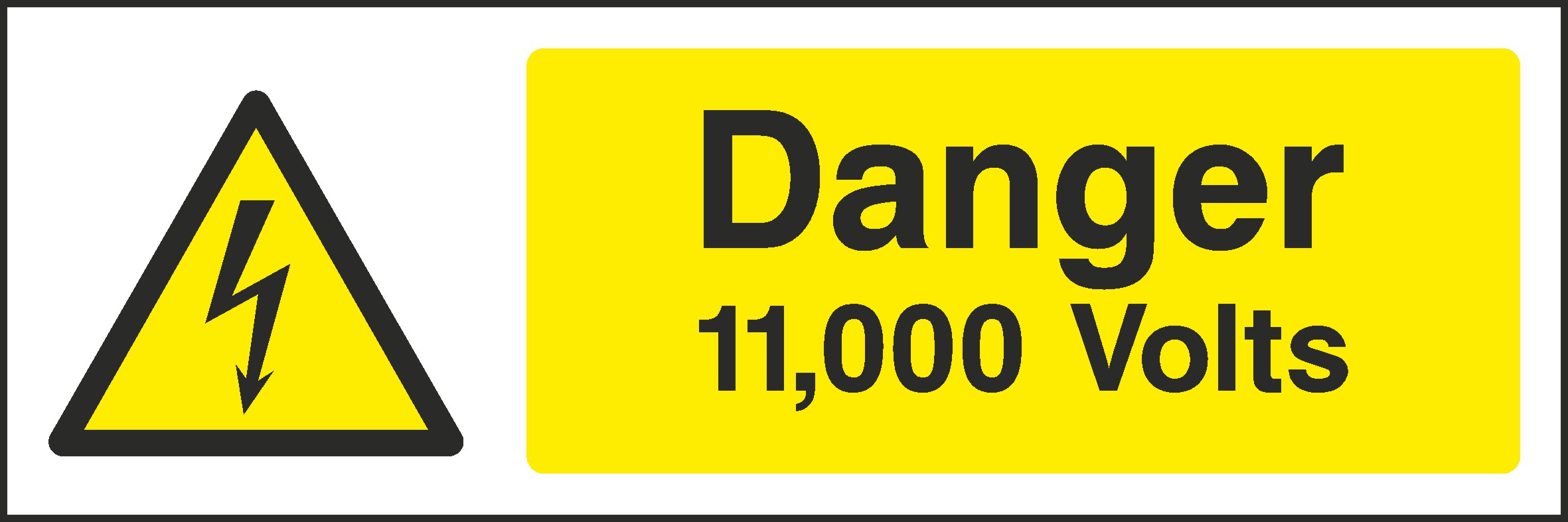 Danger 11,000 Volts Signs and Stickers