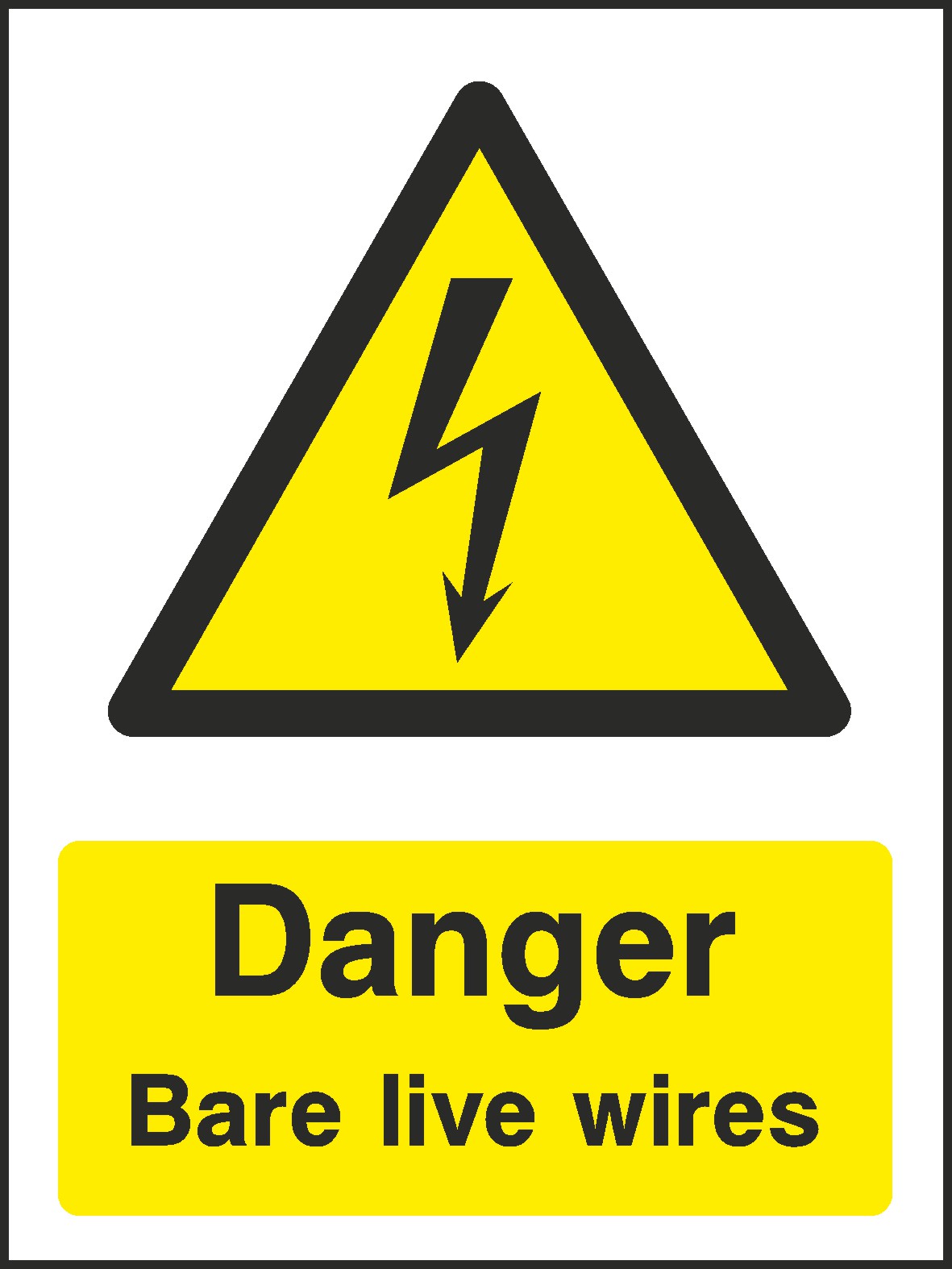 Bare Live Wires Signs and Stickers