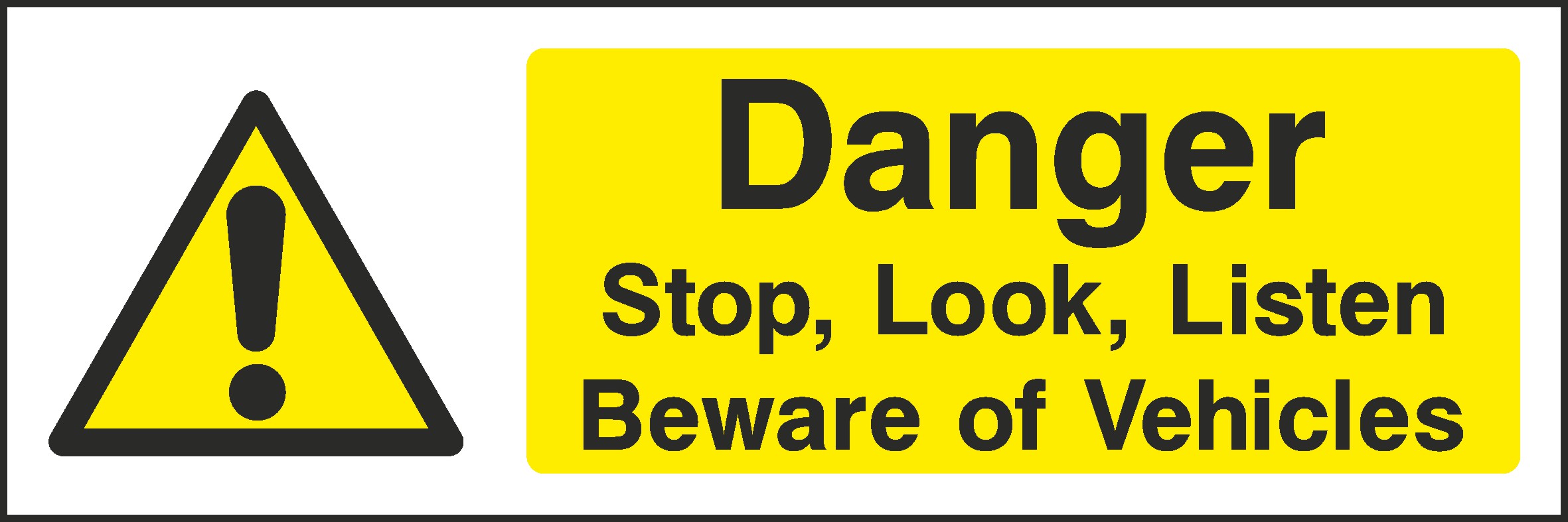 Stop Look Listen Signs and Stickers