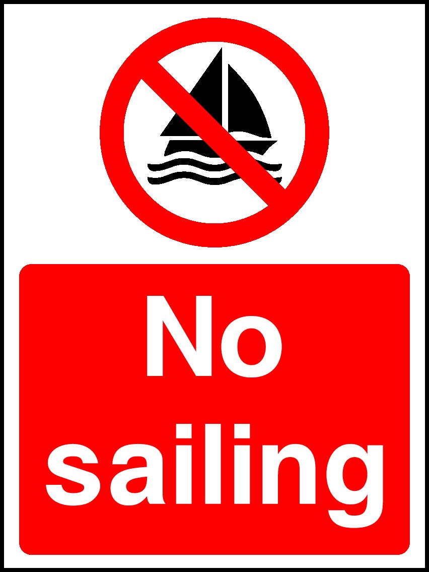 No Sailing Signs and Stickers