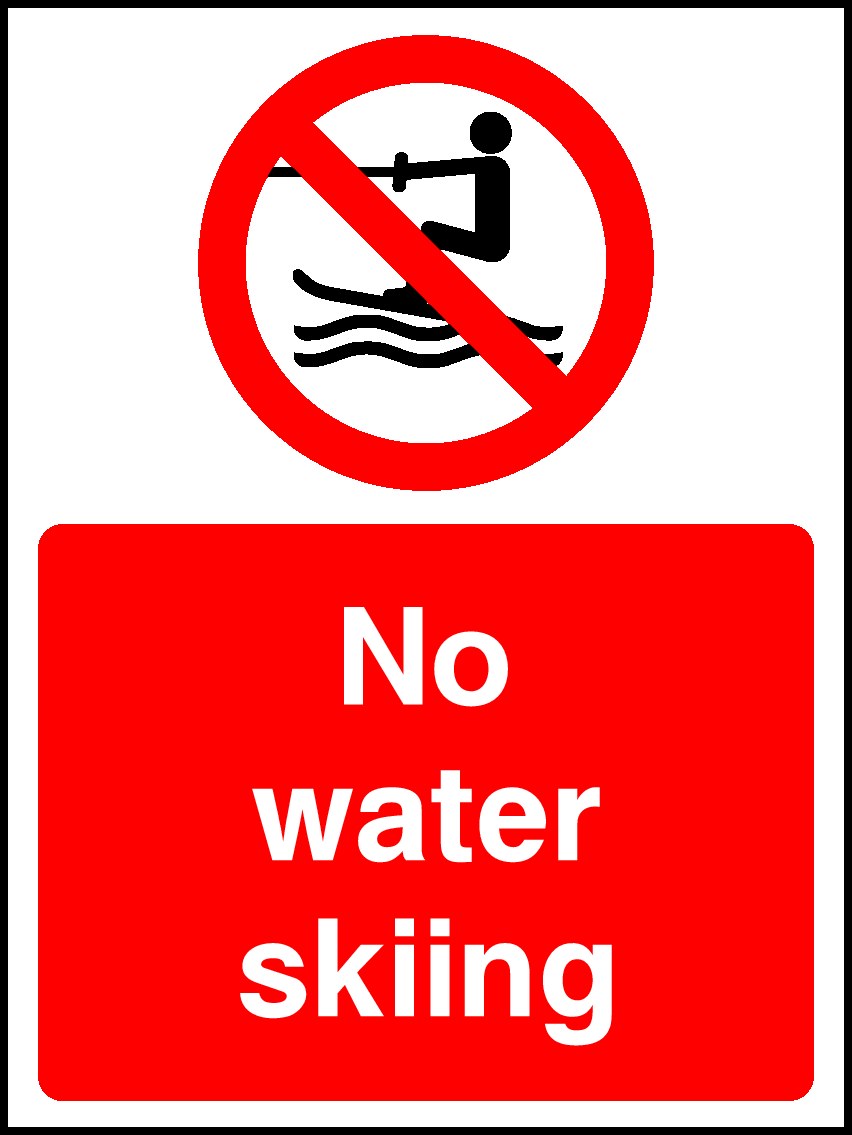 No Water Skiing Signs and Stickers